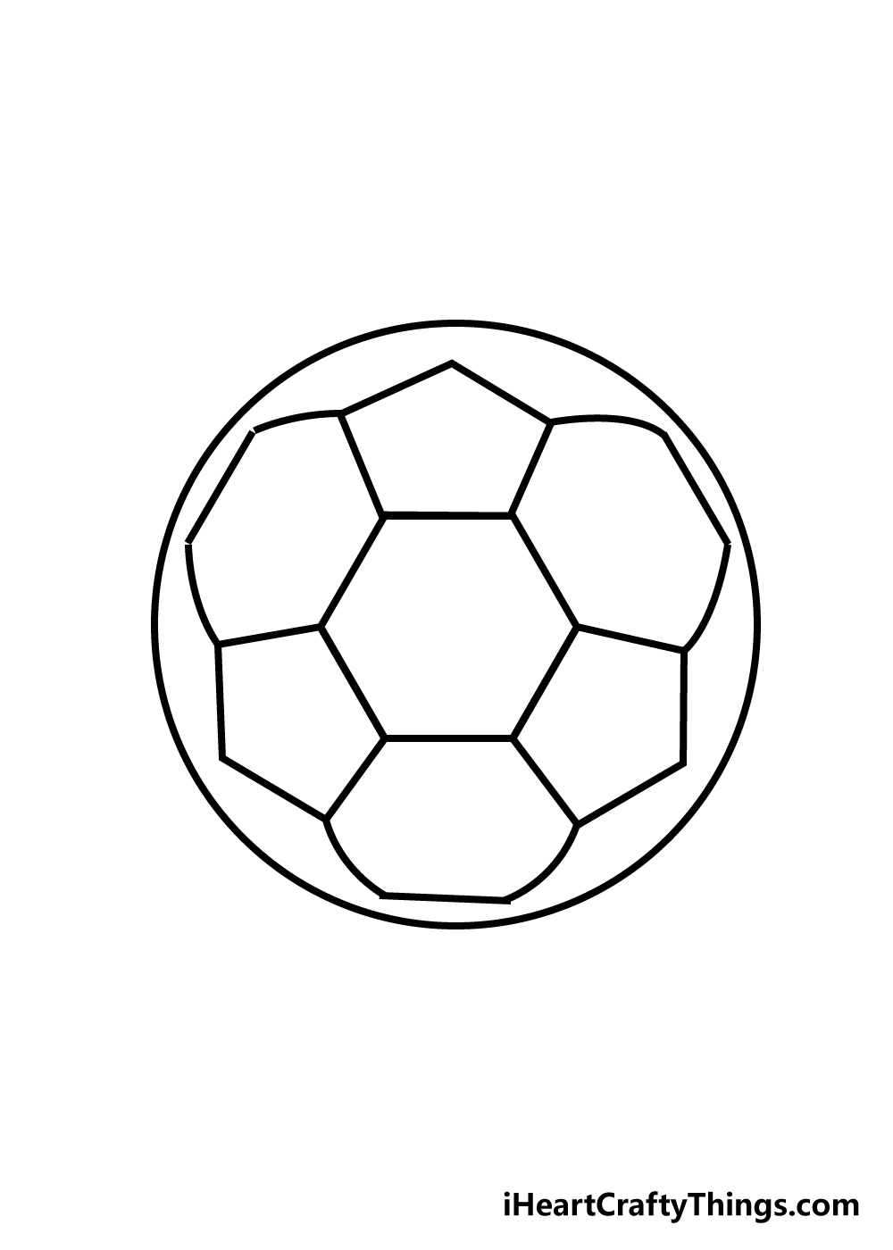 soccer ball drawing step 4