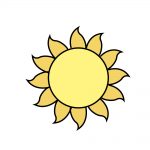 how to draw sun image