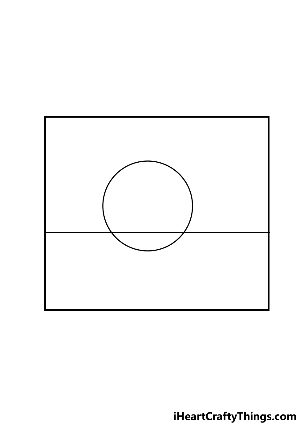 sunset drawing step 1