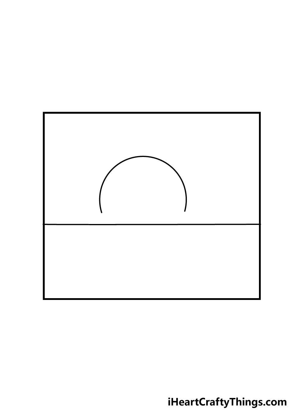 sunset drawing step 2