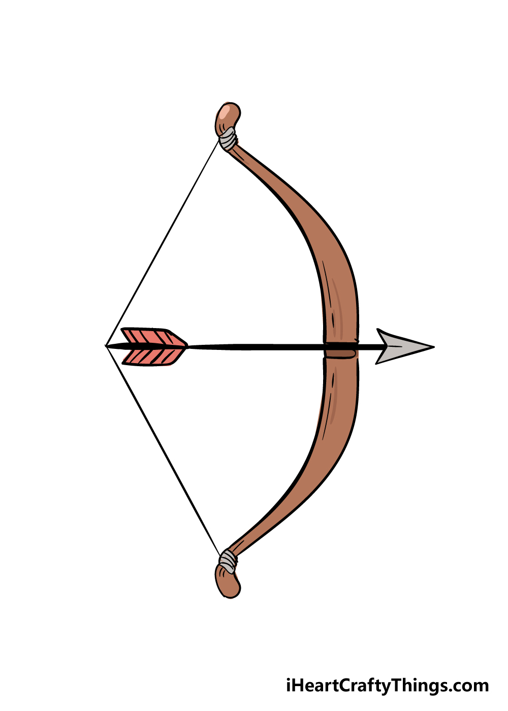 bow drawing step 7