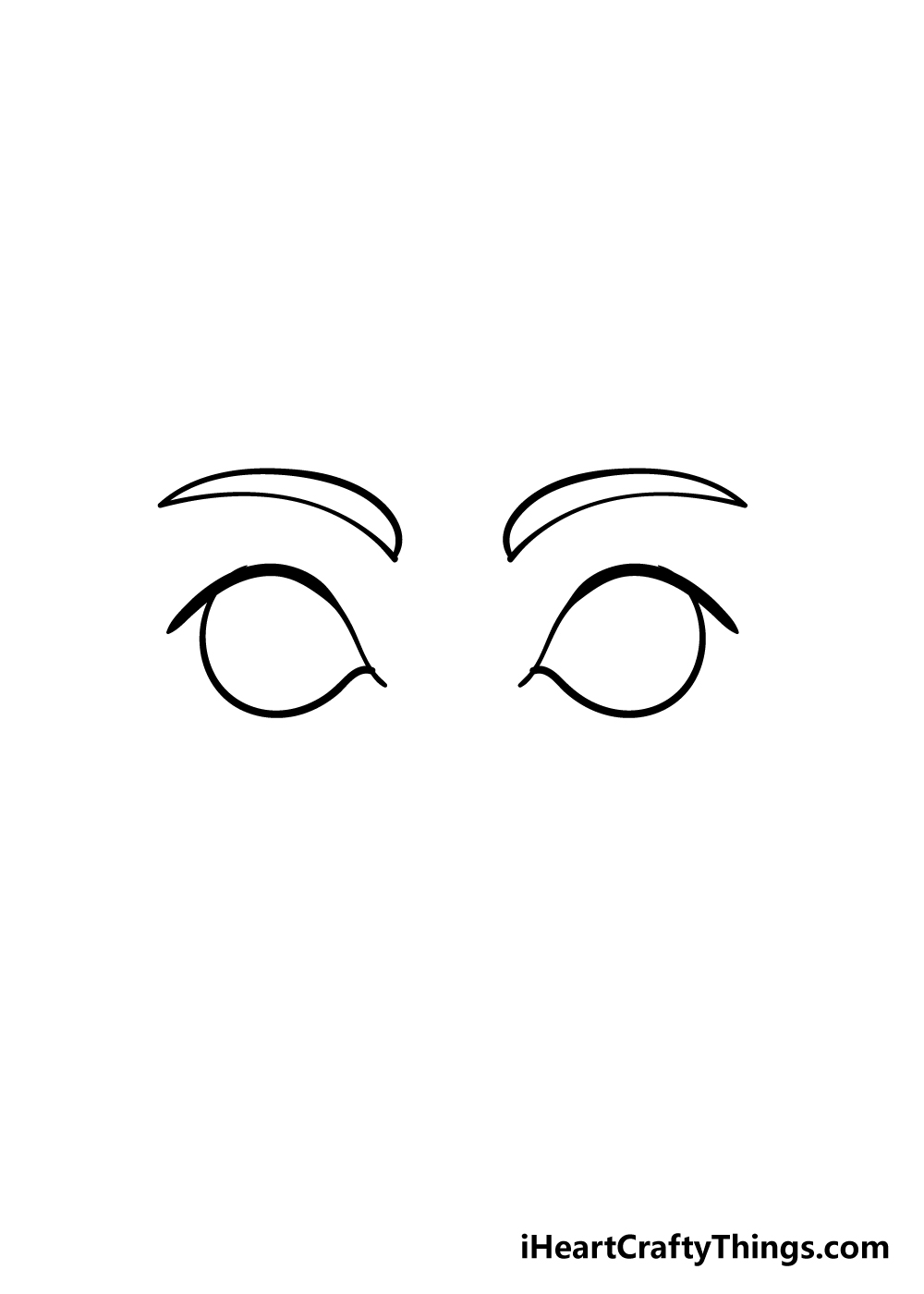 cartoon eyes drawing step 3