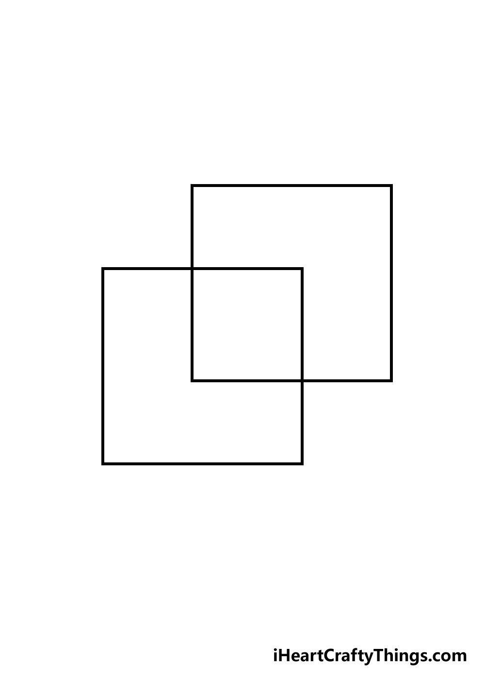 cube drawing step 2