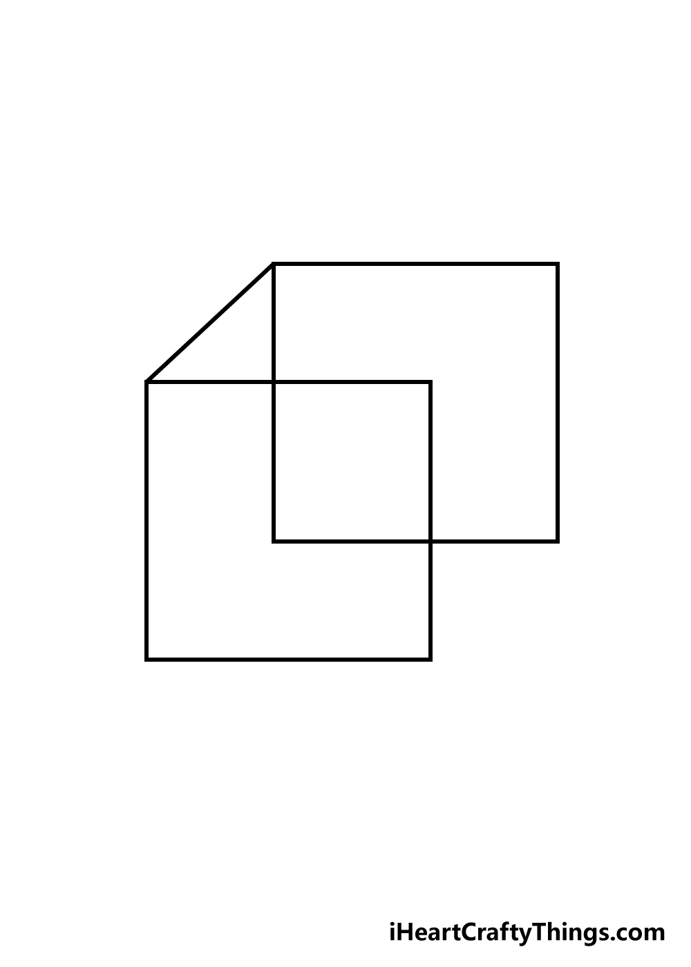 cube drawing step 3