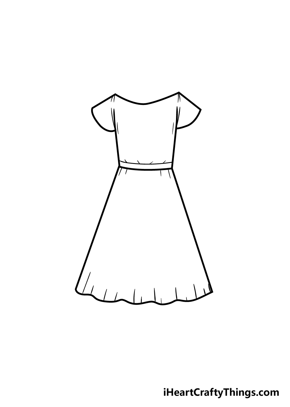 dress drawing step 6