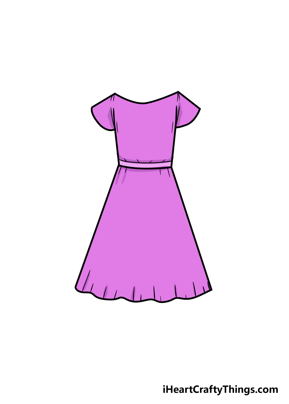 dress drawing step 7