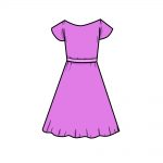 how to draw a dress image