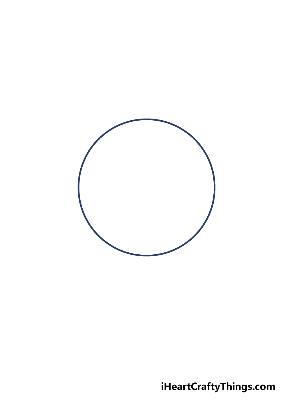 drawing moon step 1