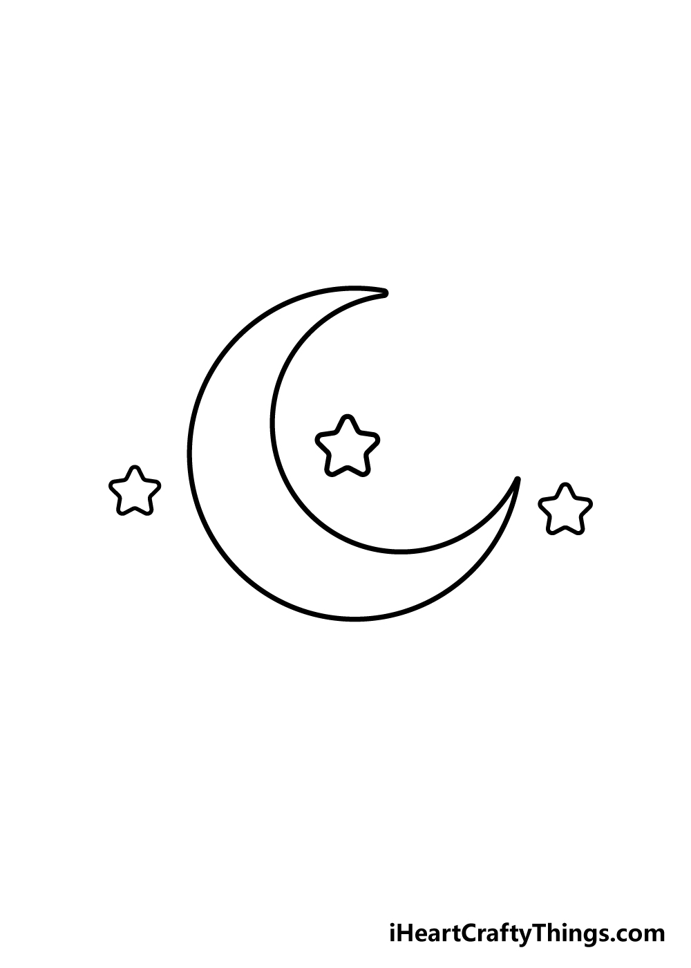 drawing moon step 4