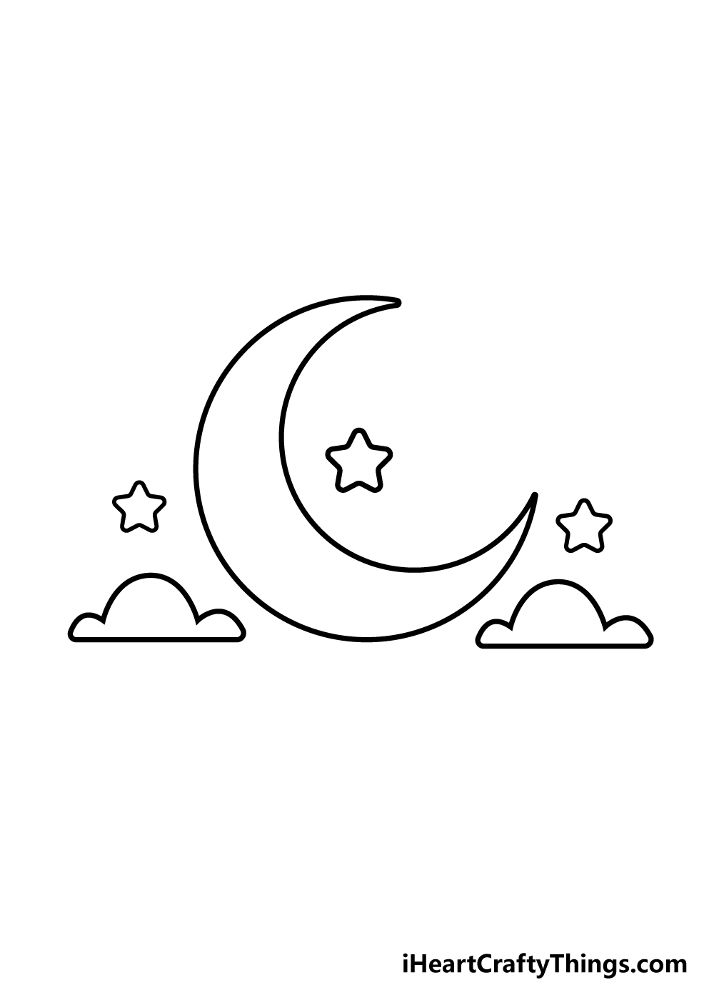 drawing moon step 5