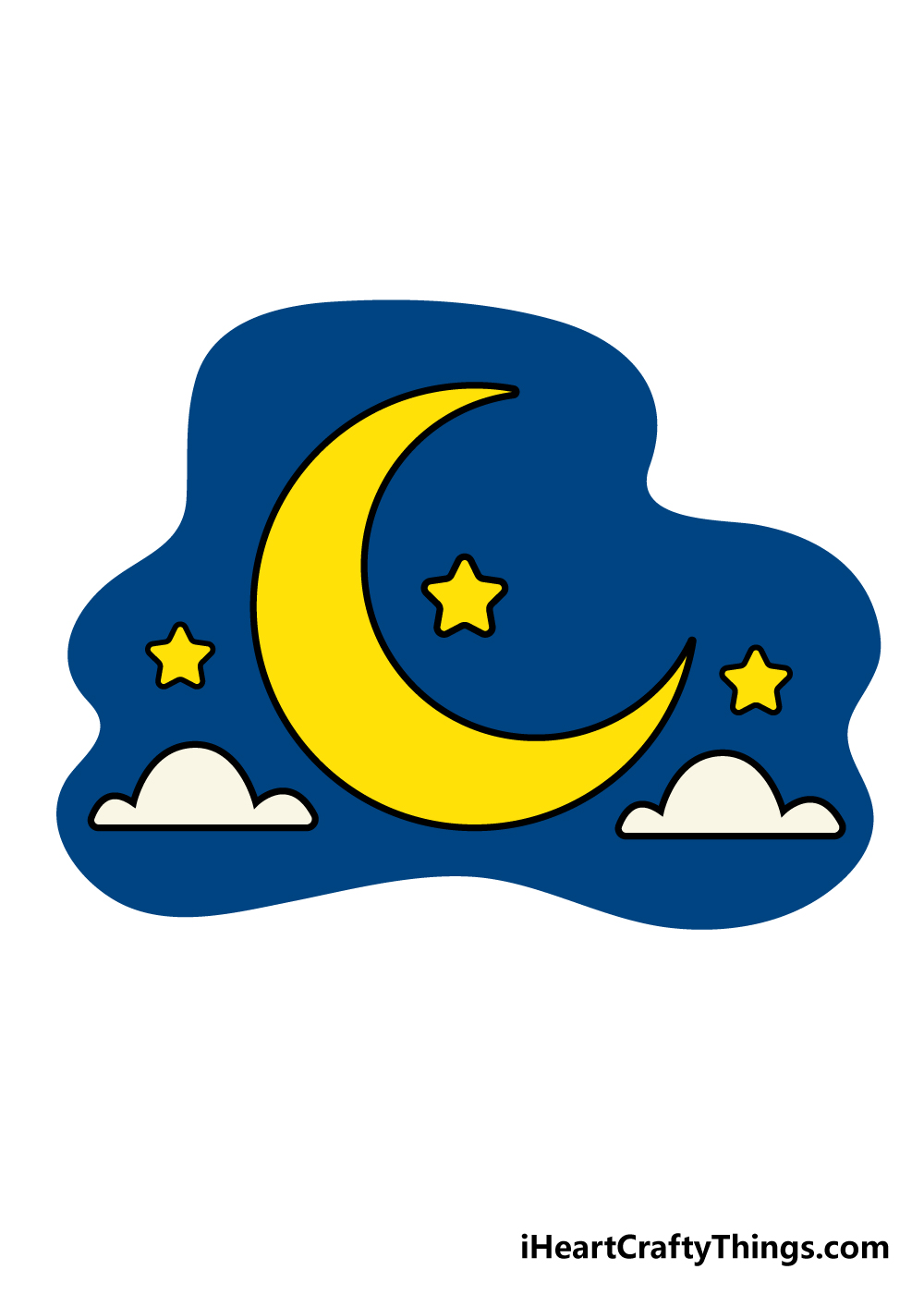 drawing moon step 6