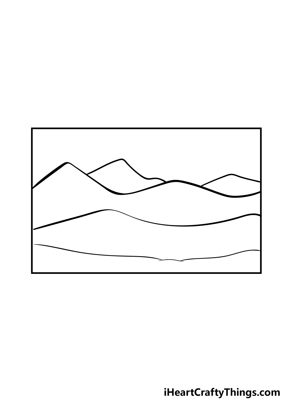 mountain drawing step 4