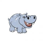 how to draw hippo image