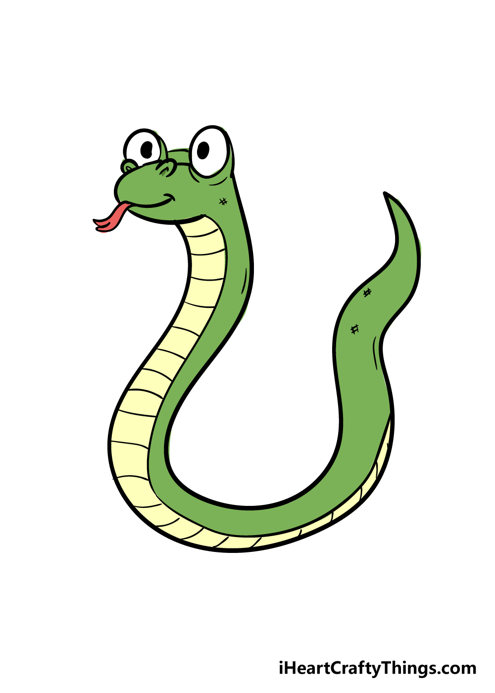 snake drawing step 7