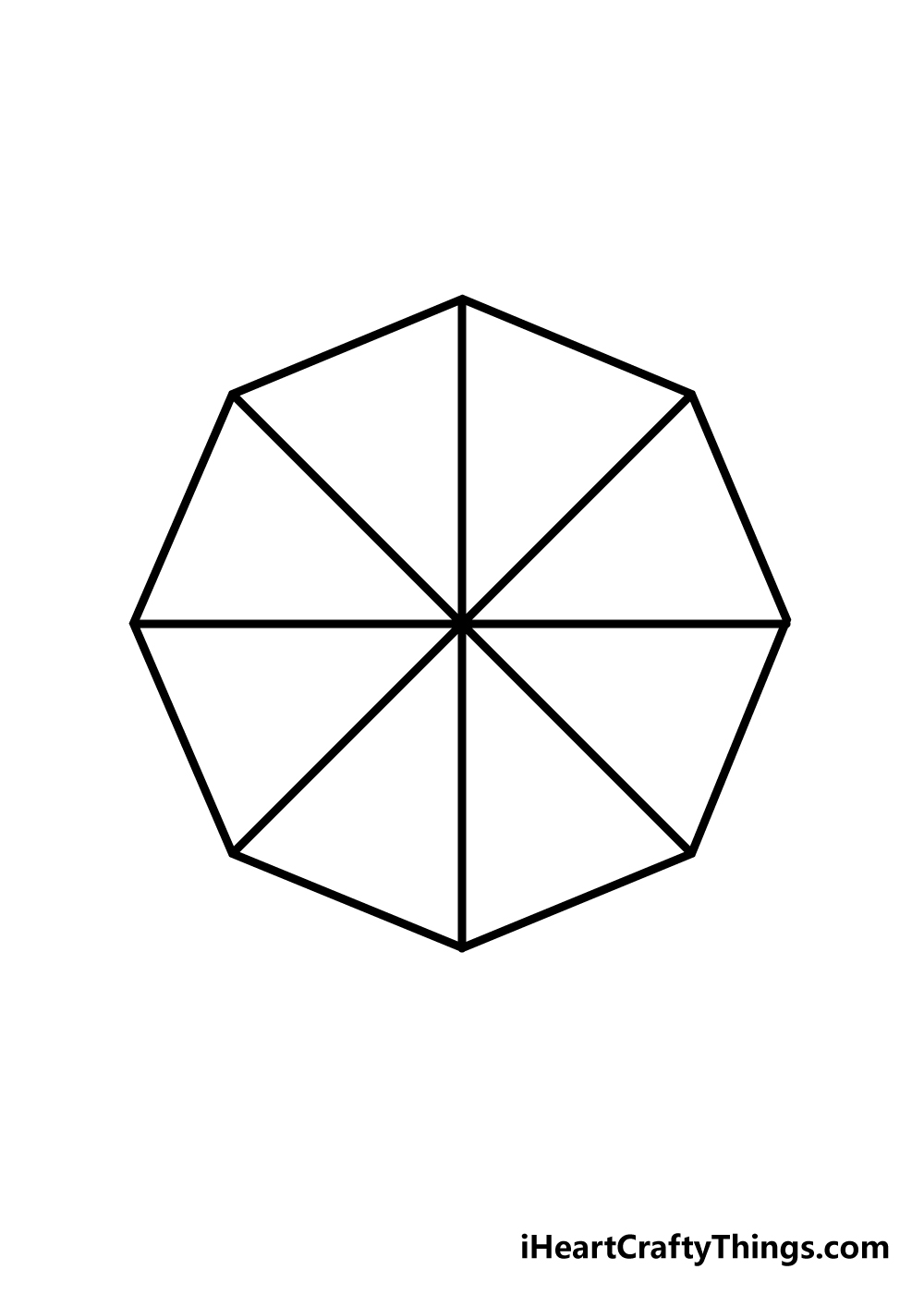 spiderweb drawing step 2