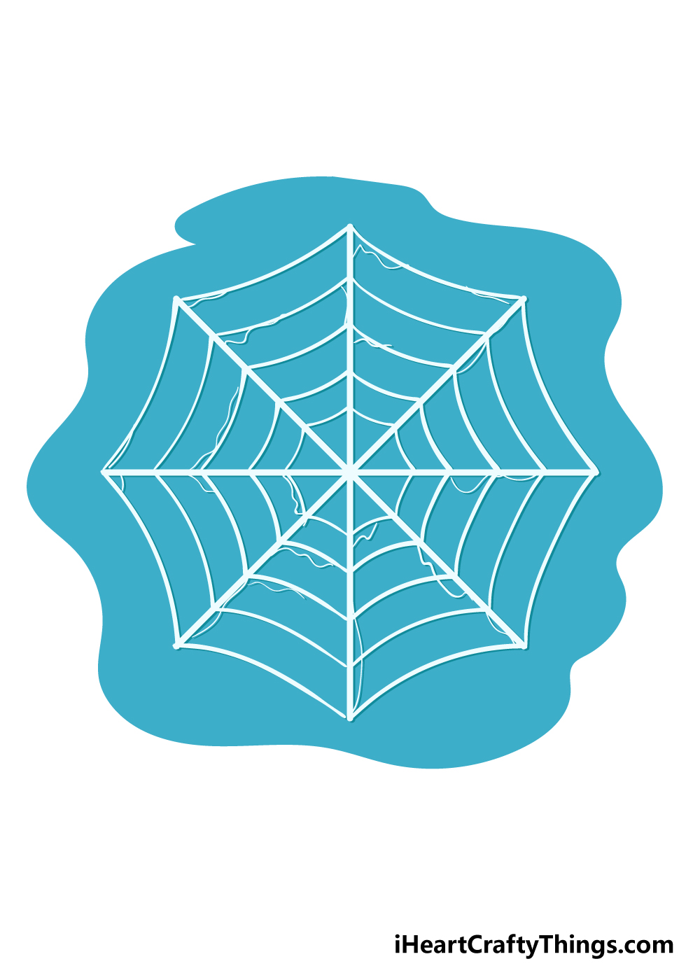 spiderweb drawing step 6