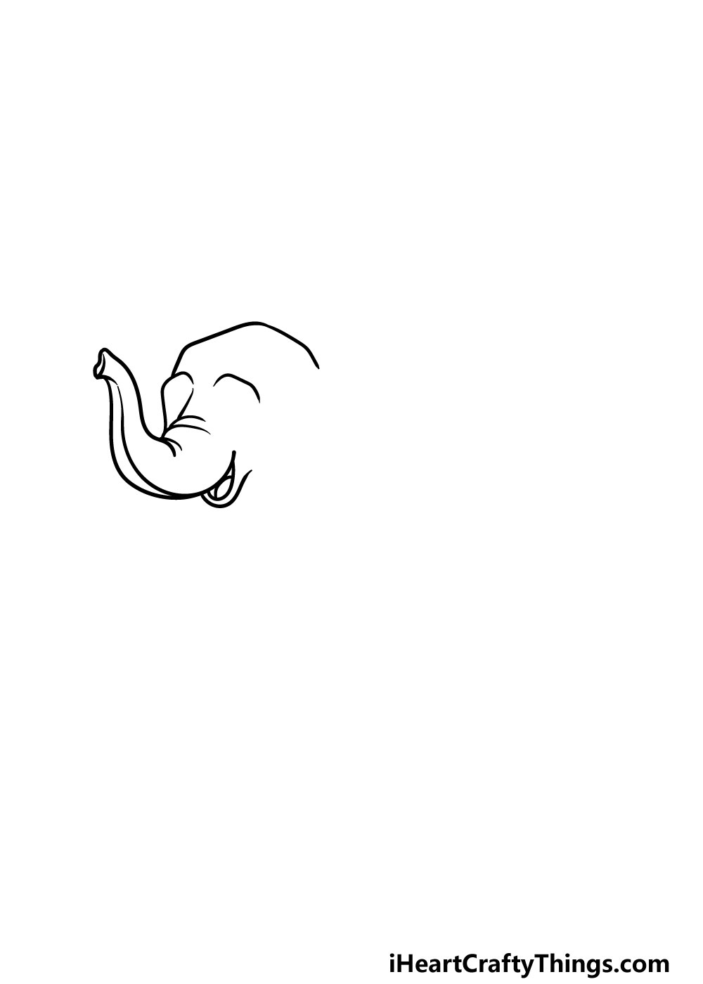 drawing a baby elephant step 1