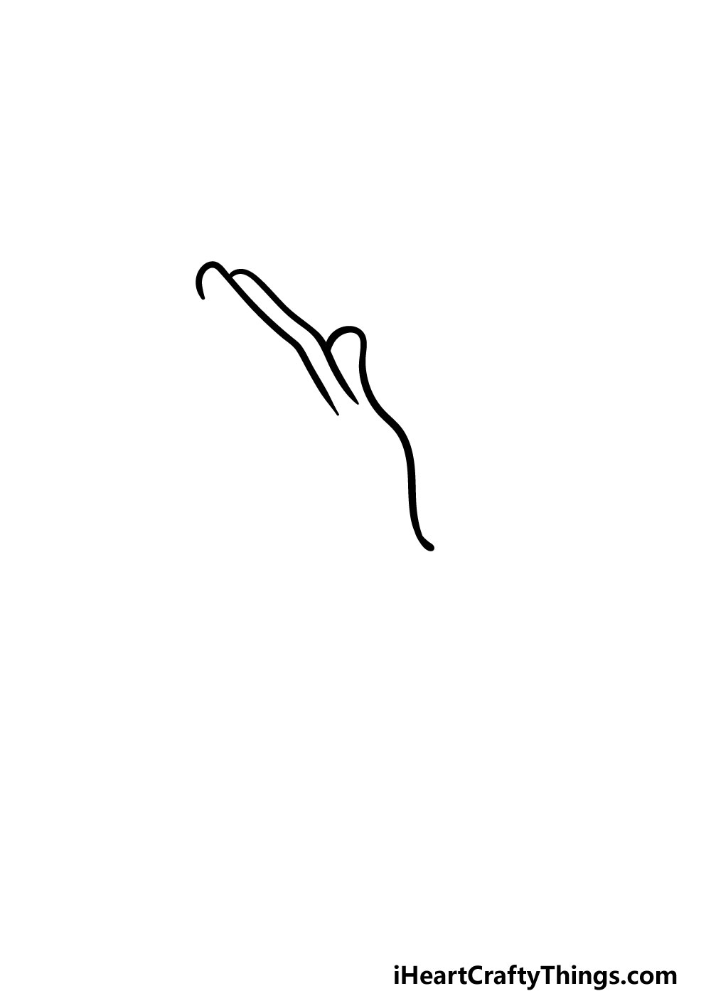 drawing praying hands step 1