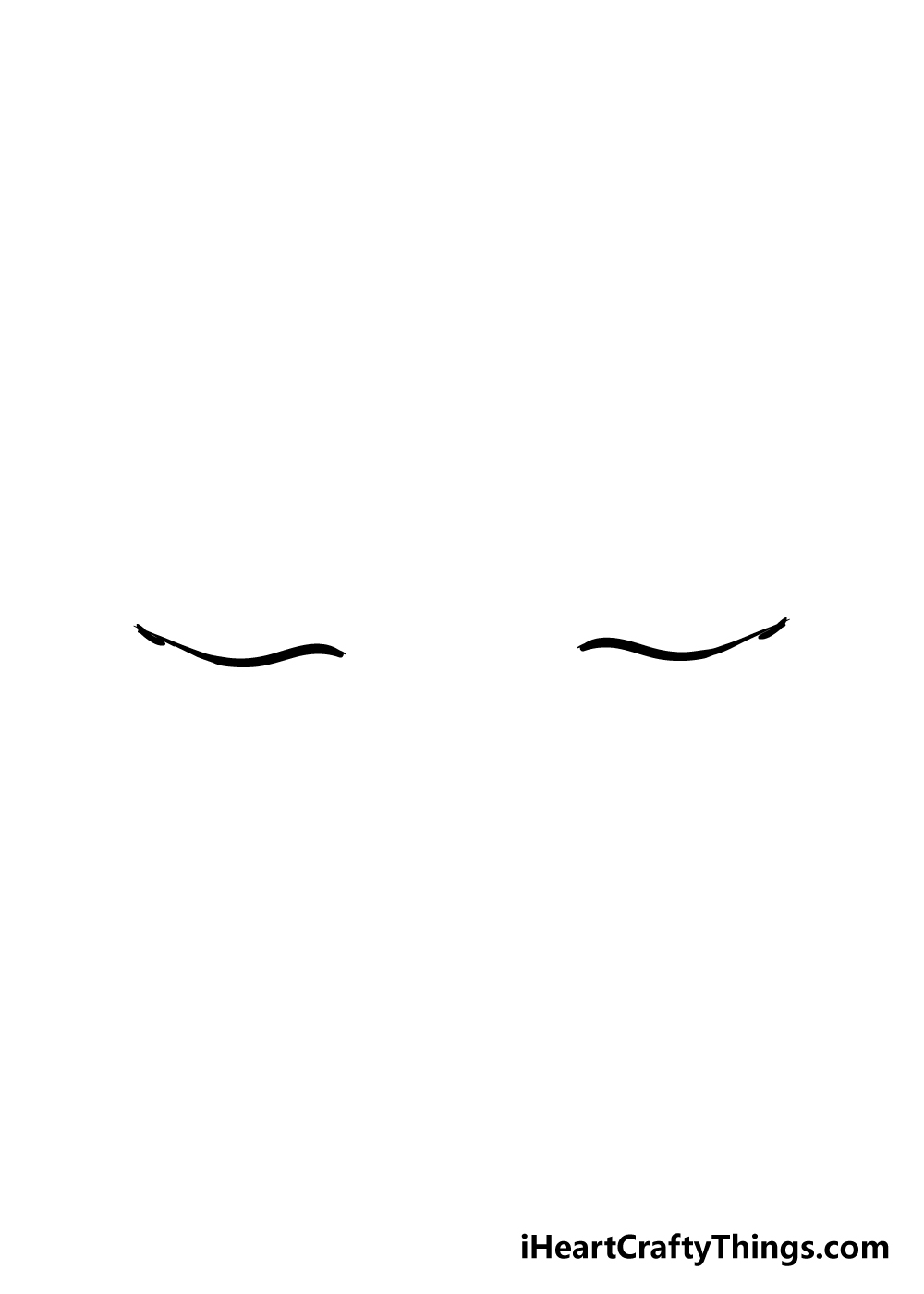 closed eyes drawing step 1