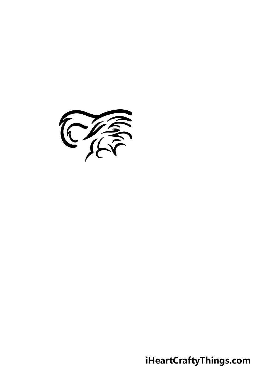 drawing tiger face step 1