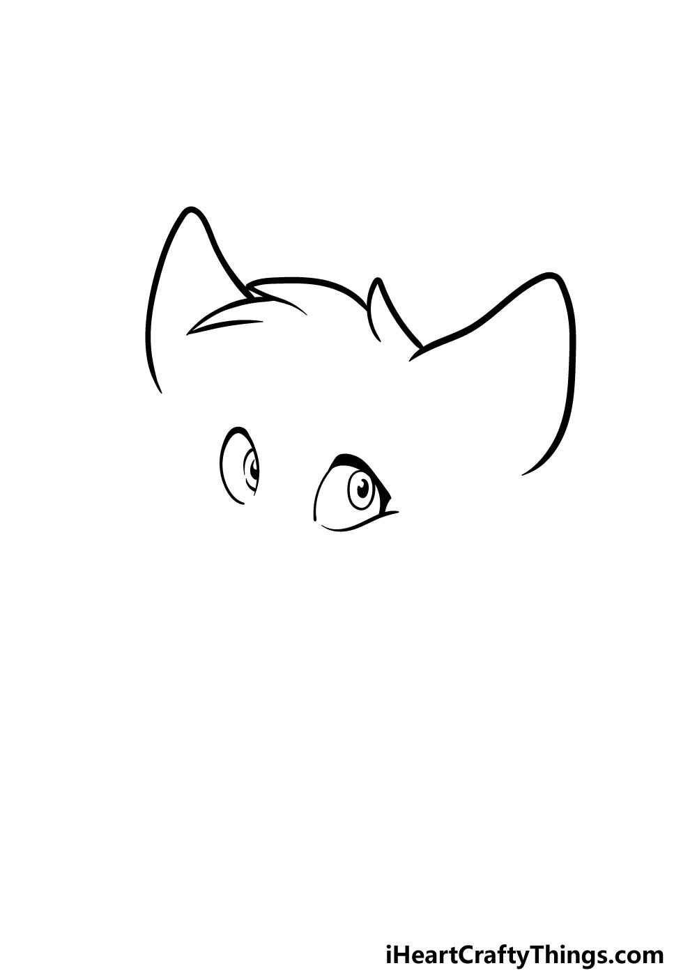 drawing a furry head step 1