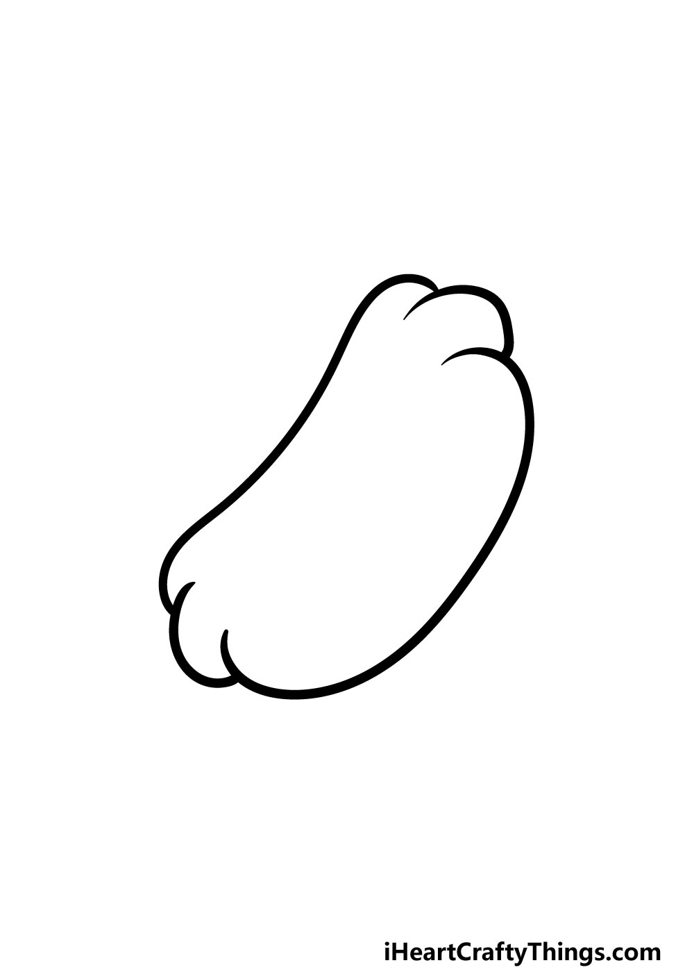 drawing a hotdog step 1