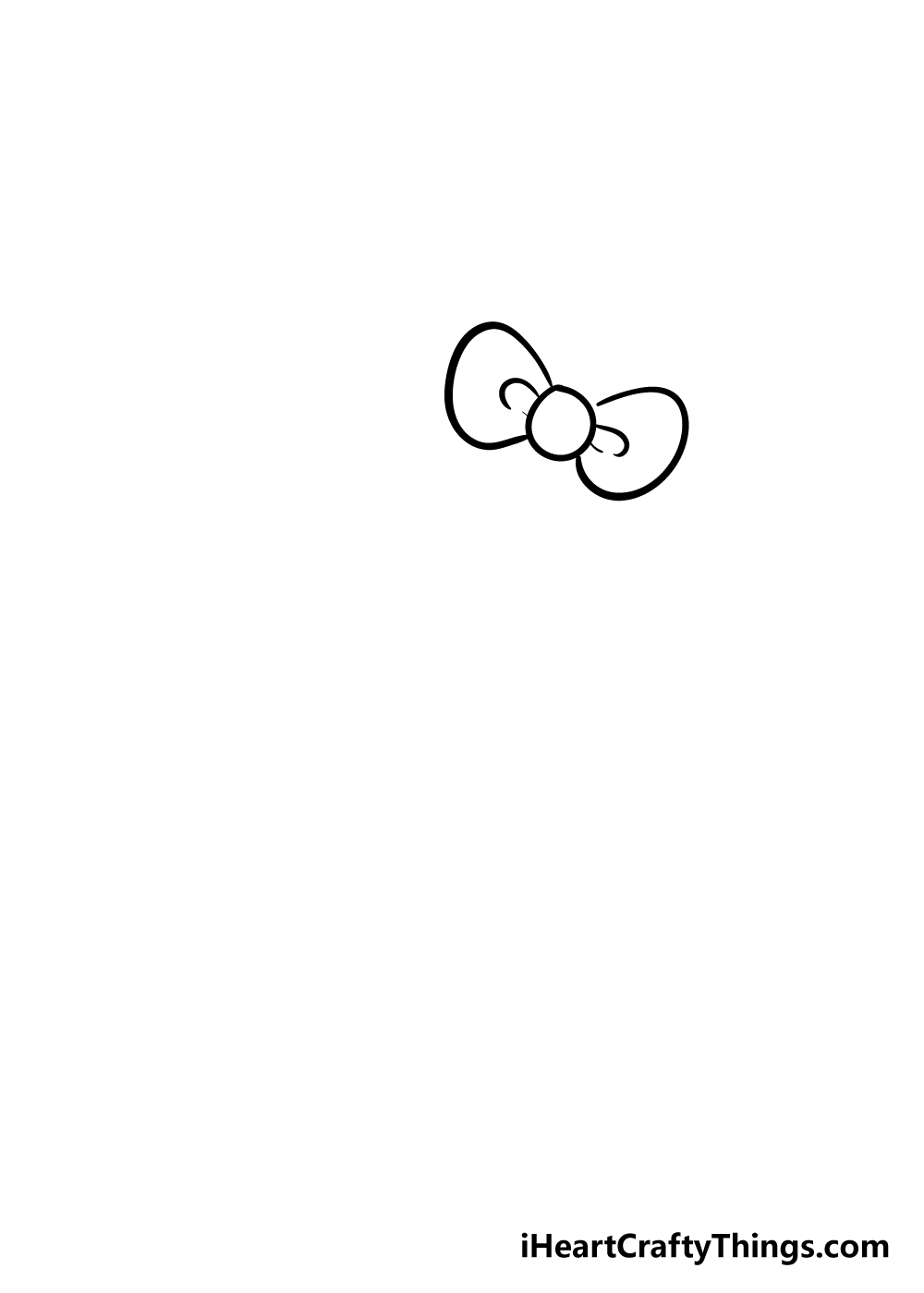 hello kitty drawing step 1