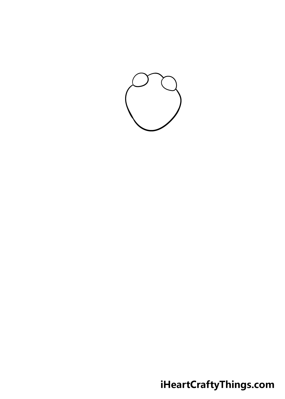 drawing Kermit the frog step 1