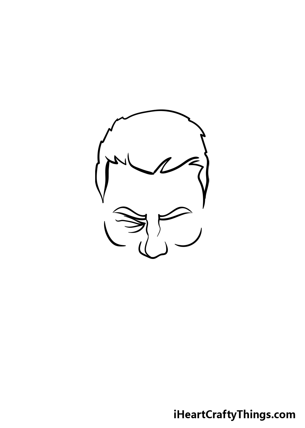 drawing a beard step 1