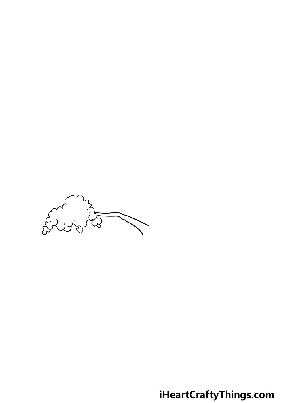 drawing a cherry blossom tree step 1