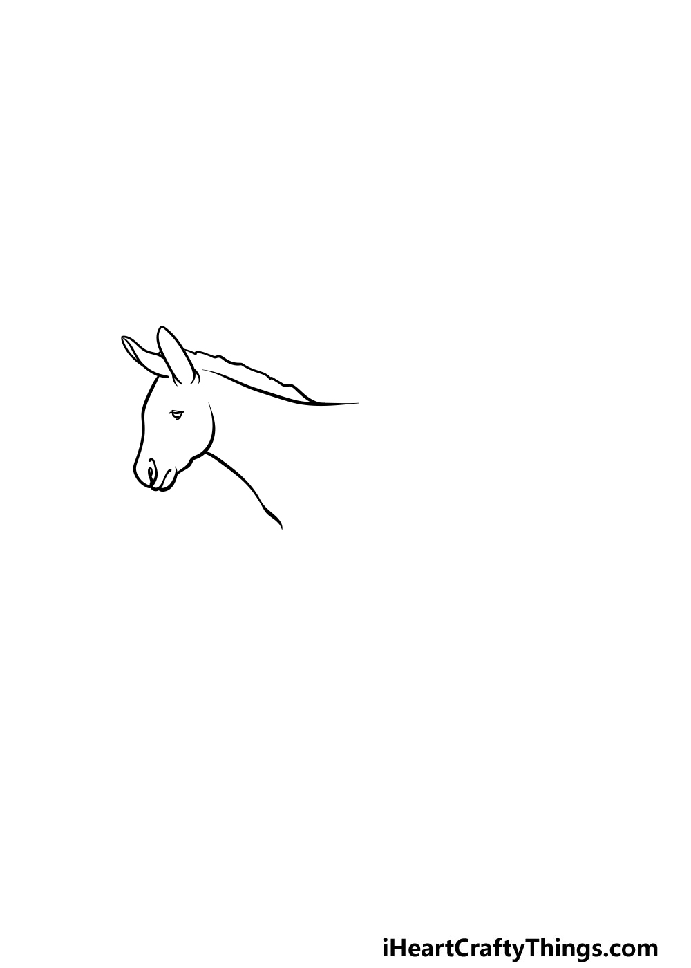 drawing a donkey step 1