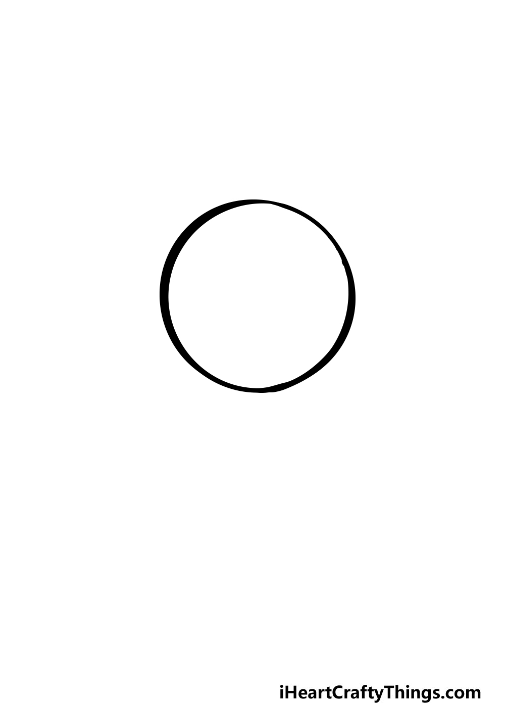 drawing a golf ball step 1
