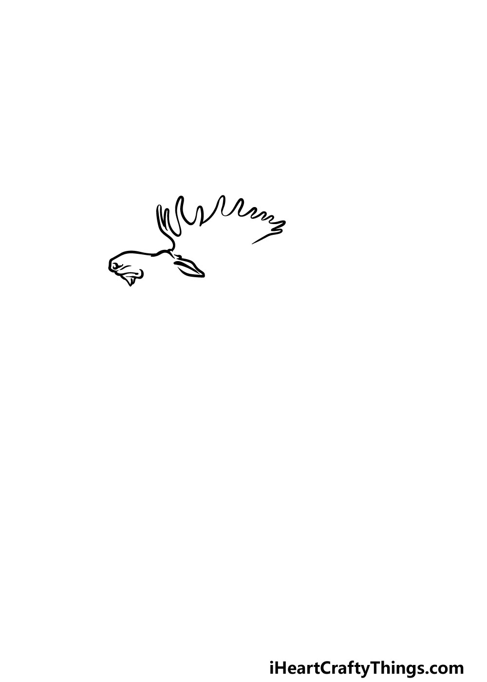 drawing a moose step 1