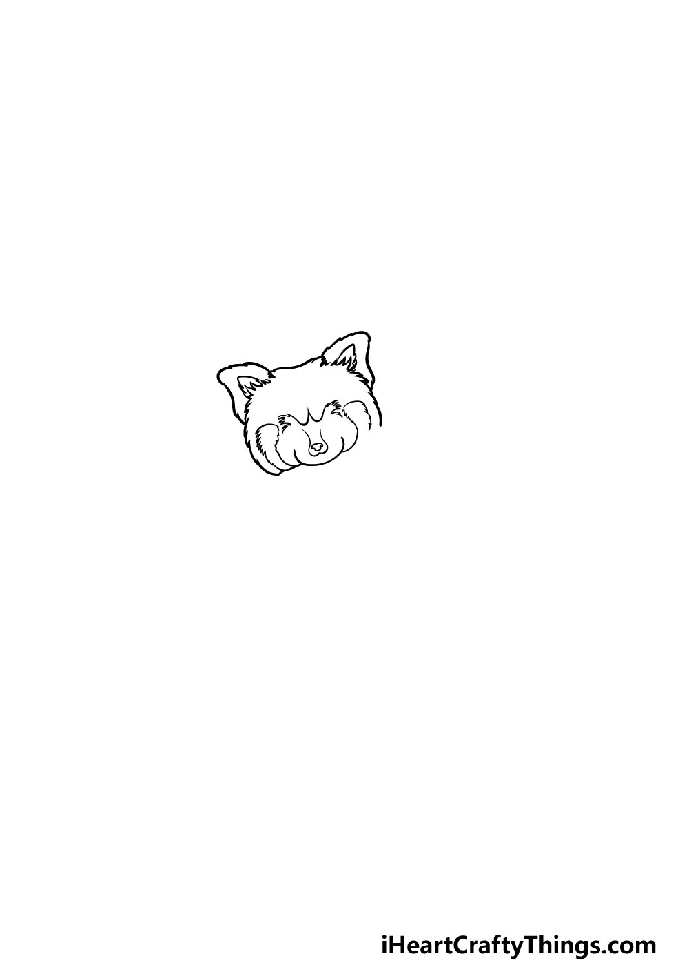 drawing a Red Panda step 1