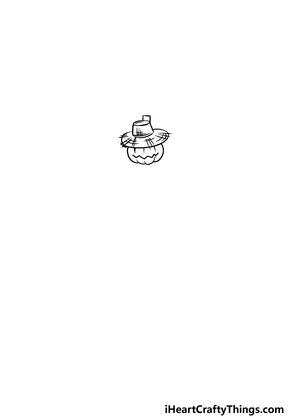 drawing a scarecrow step 1