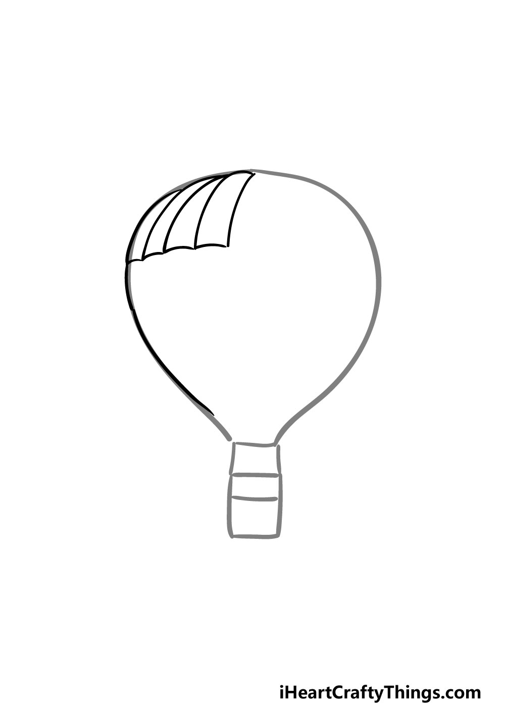 drawing a hot air balloon step 1