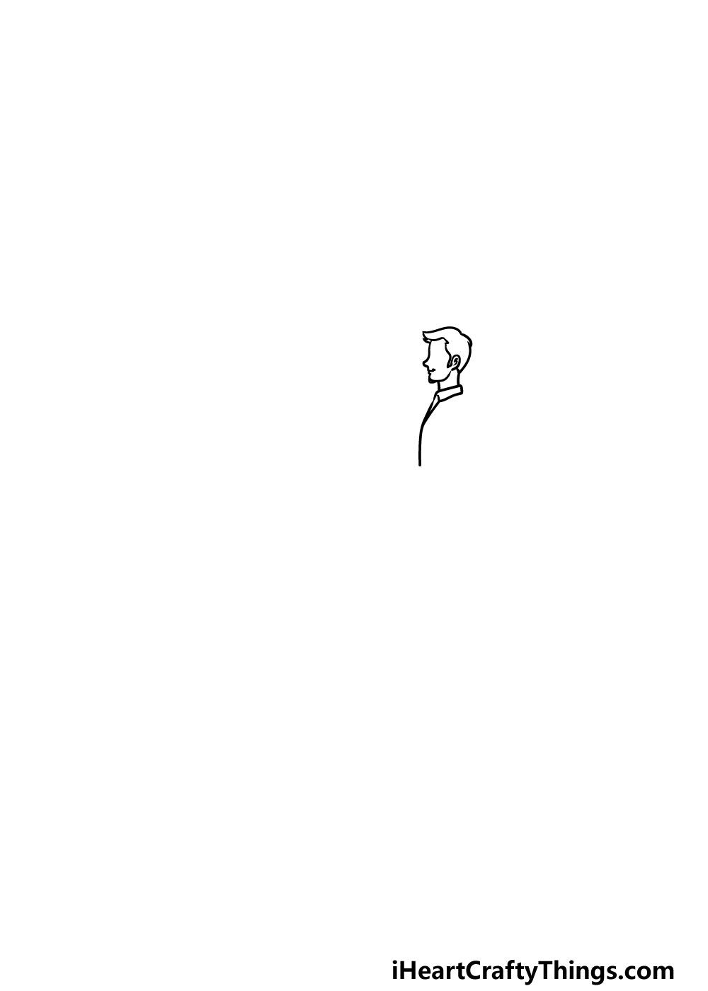 drawing a man with a dog step 1
