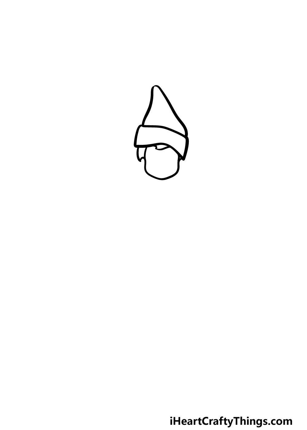 drawing an elf on a shelf step 1