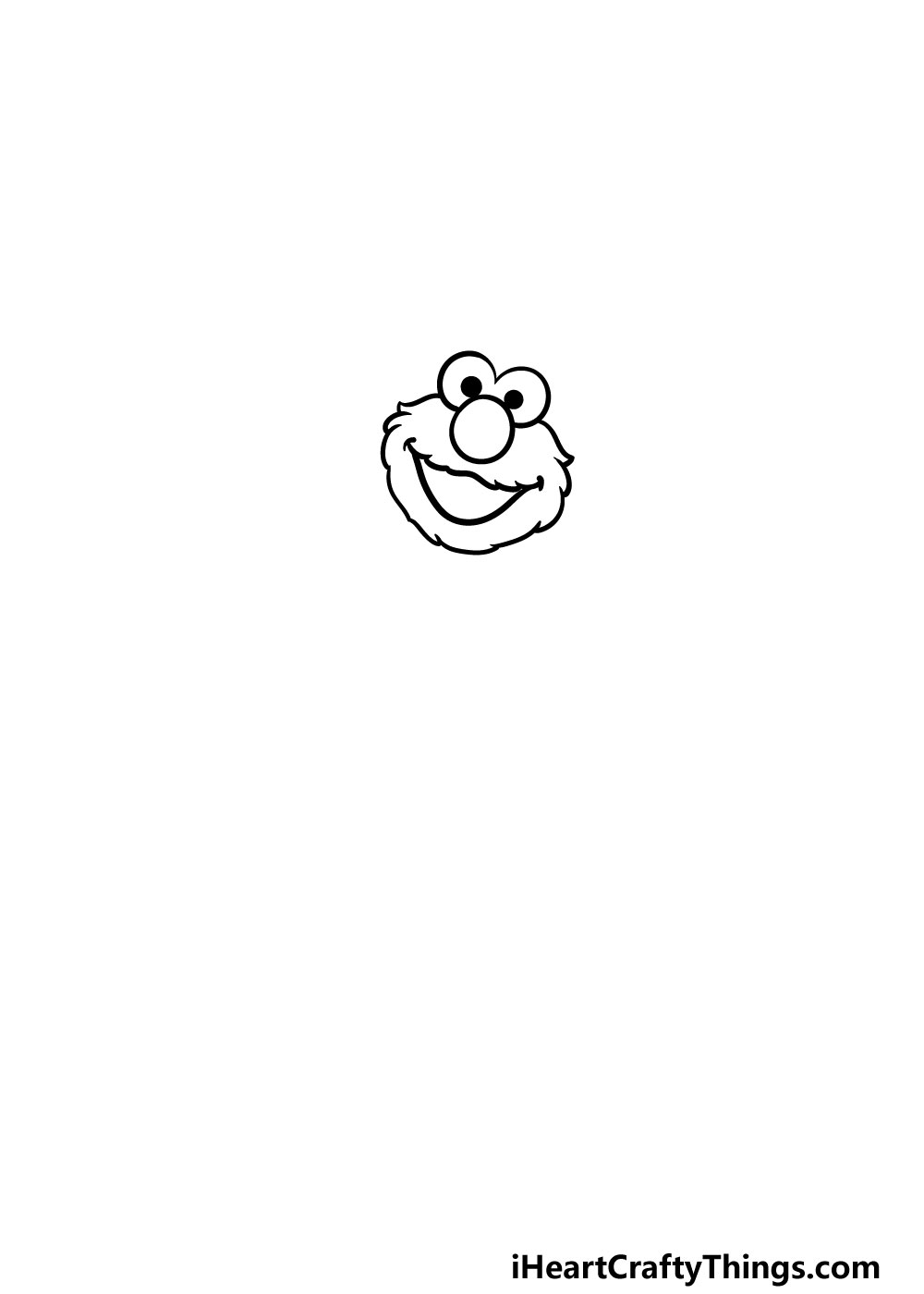 drawing elmo step 1