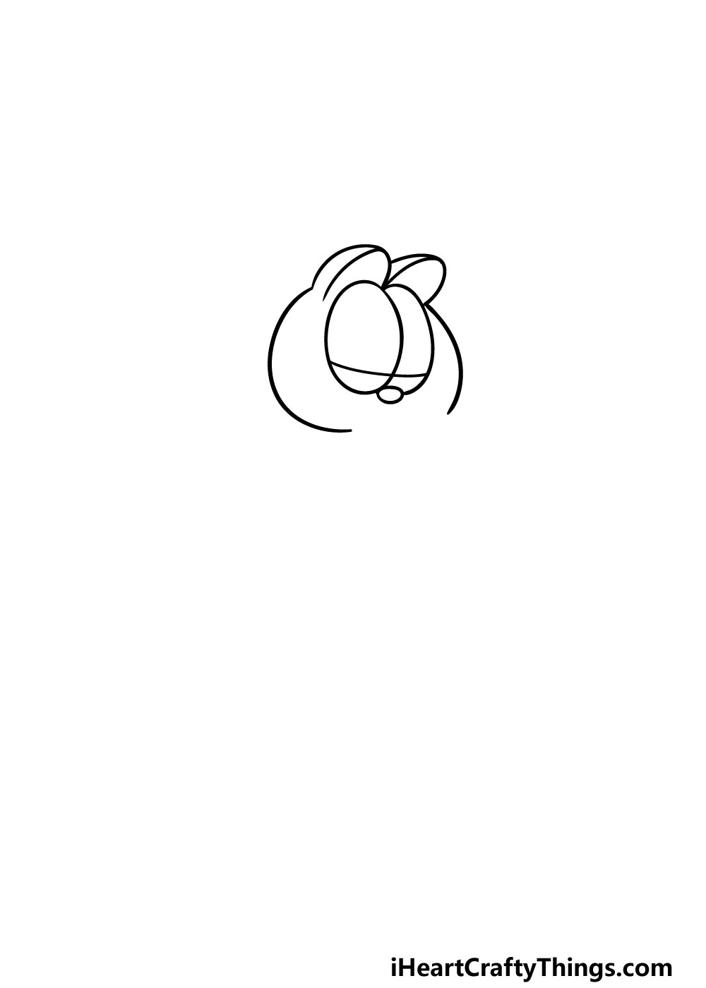 drawing Garfield step 1