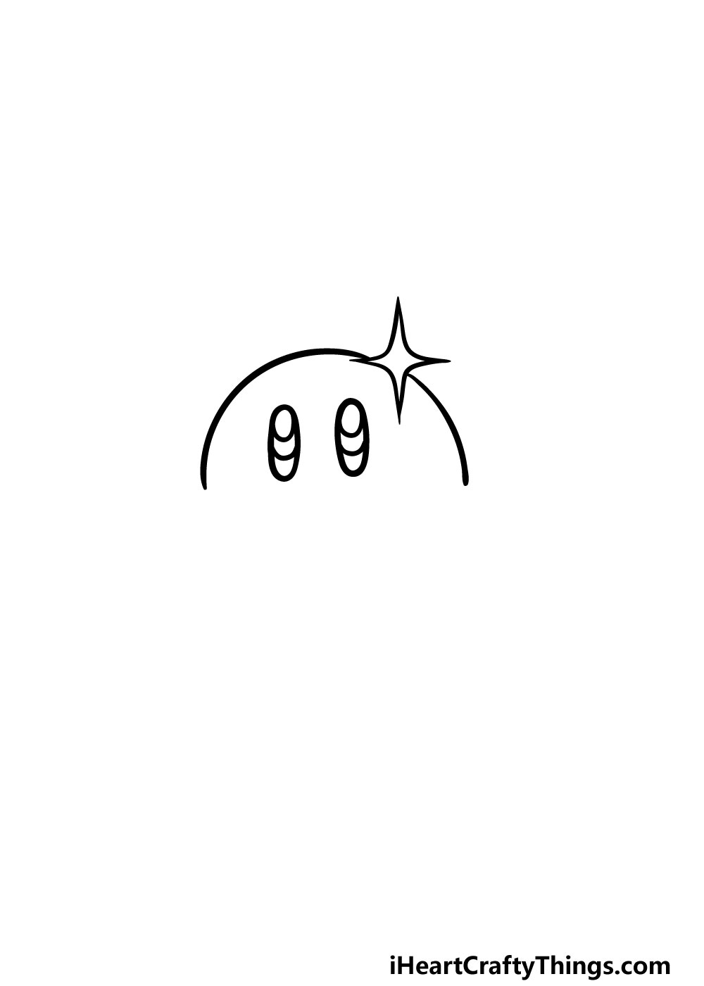 drawing kirby step 1