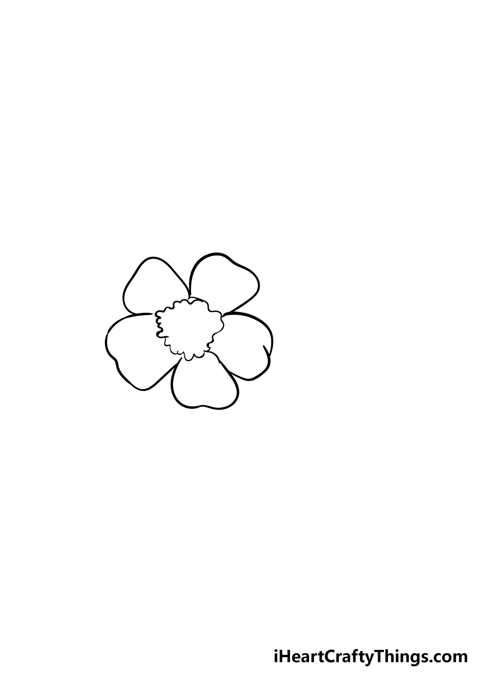 cherry blossoms drawing step 2
