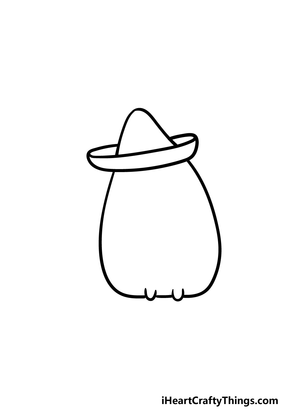 drawing pusheen cat step 2