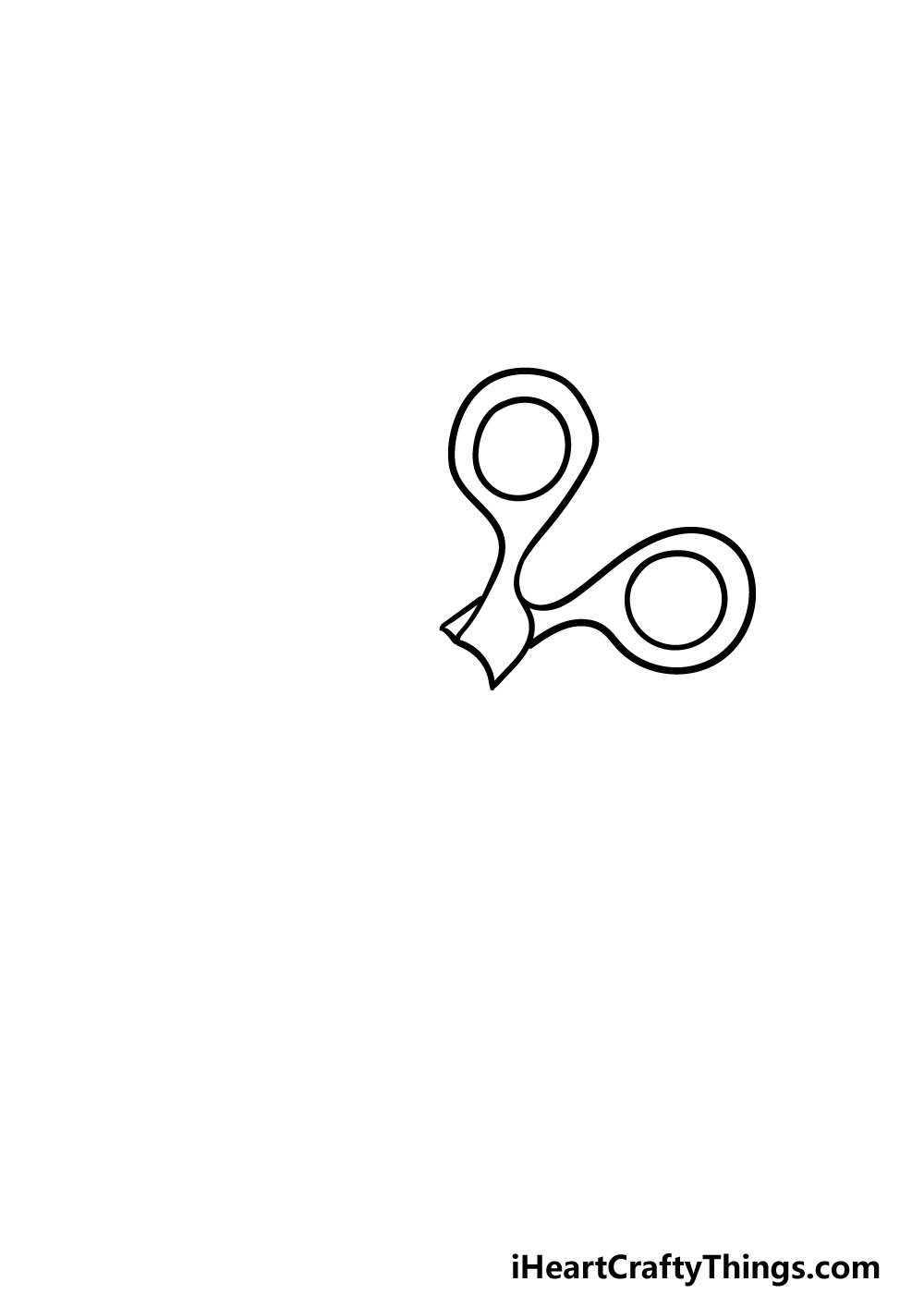 drawing scissors step 2
