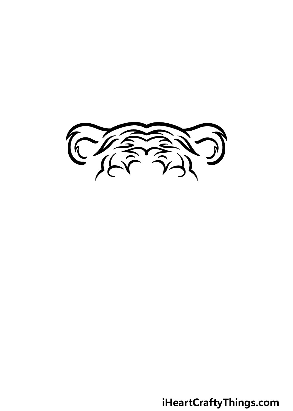drawing tiger face step 2