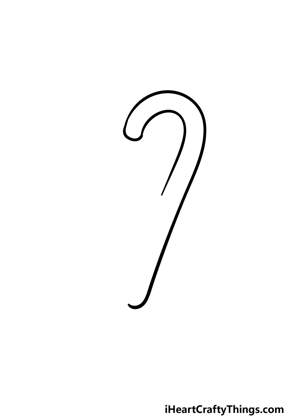 drawing candy cane step 2