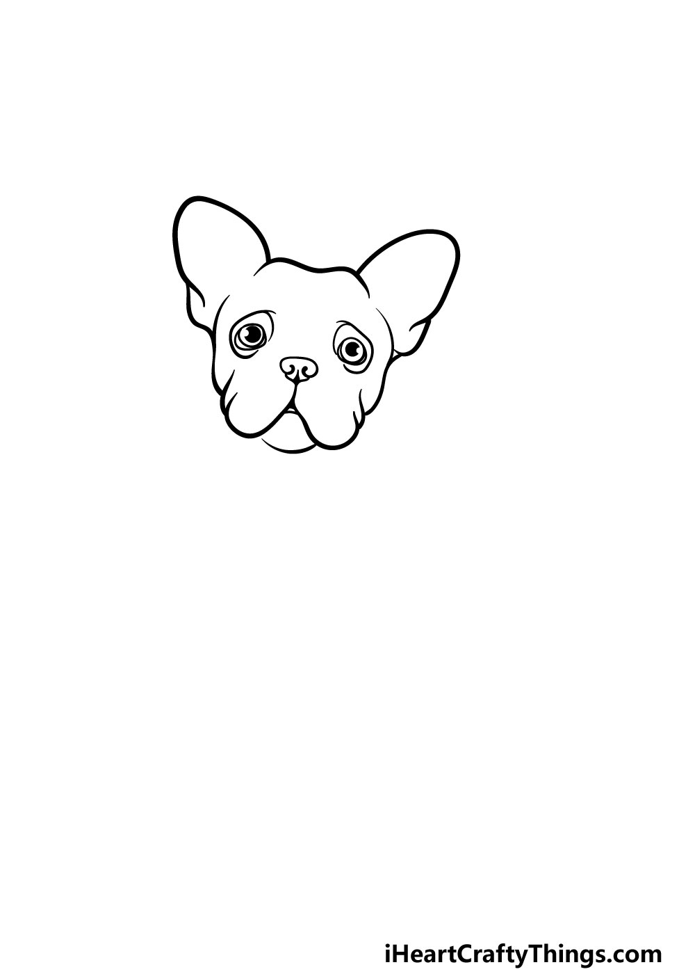 drawing a french bulldog step 2