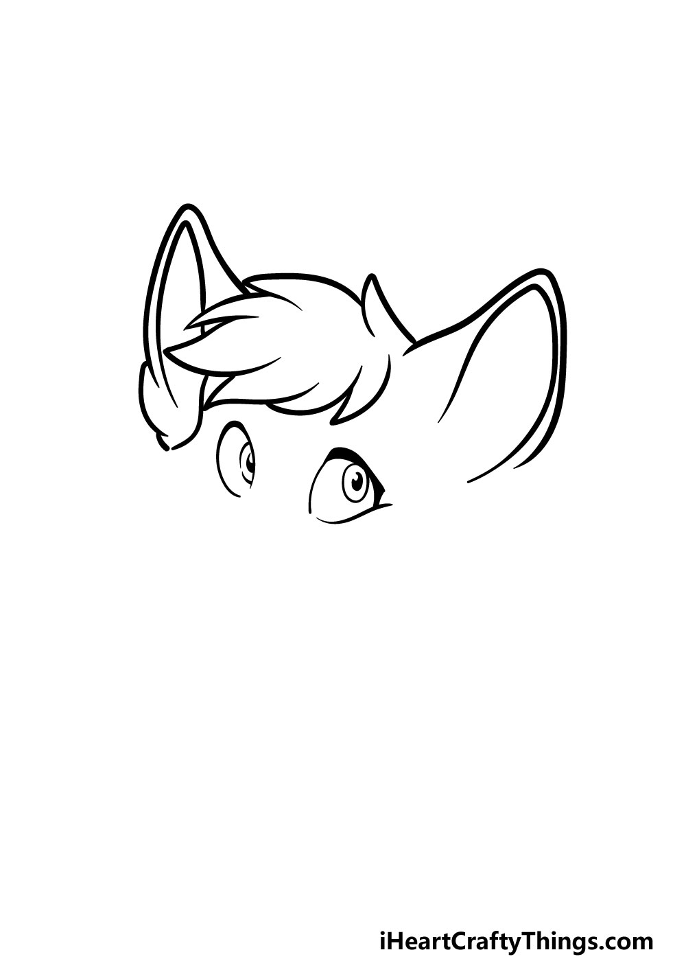 drawing a furry head step 2