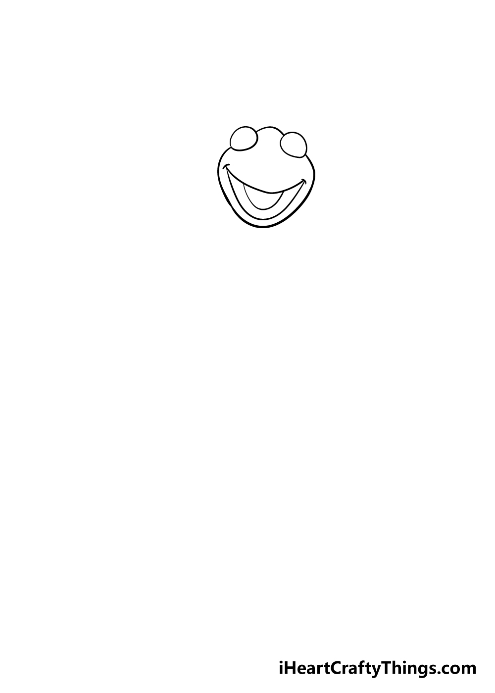 drawing Kermit the frog step 2