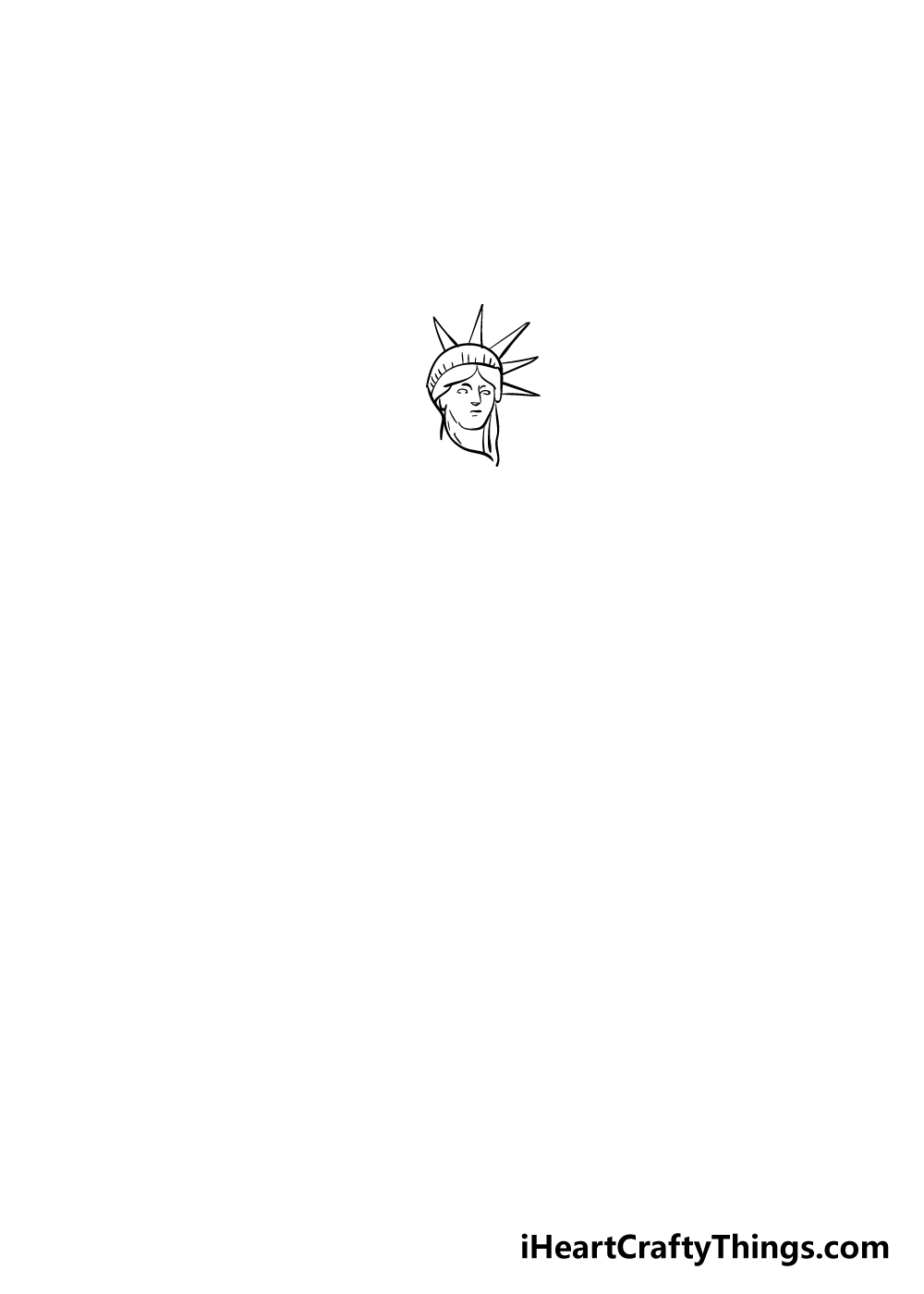 drawing the Statue of Liberty step 2
